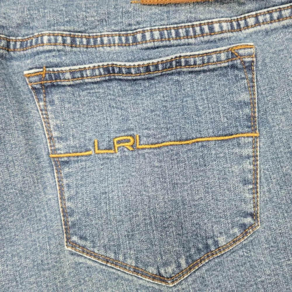 Lauren Ralph Lauren Womens Classic Straight Jeans 16W Stretch Midrise Casual Fit